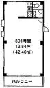 神田五軒町シティービル 3F 12.84坪（42.44m<sup>2</sup>） 図面