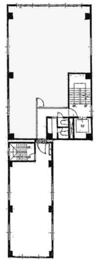 ビッグウエスト3号館ビル 3F 18.3坪（60.49m<sup>2</sup>）：基準階図面