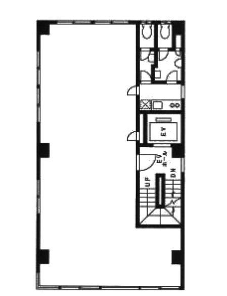 第二櫻井ビル 3F 9.12坪（30.14m<sup>2</sup>）：基準階図面