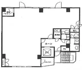 東邦沢口ビルの基準階図面