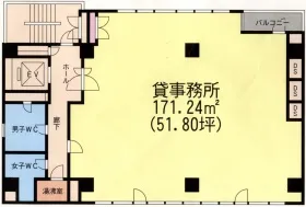 セブン三田ビルの基準階図面