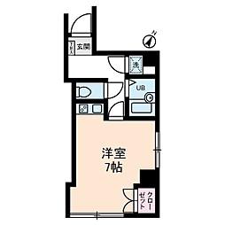 新和泉ビル 2F 8.44坪（27.90m<sup>2</sup>）：基準階図面