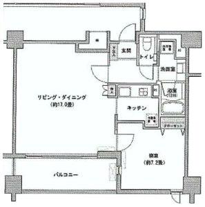 カッシア神田レジデンスビル 8F 15.4坪（50.90m<sup>2</sup>） 図面