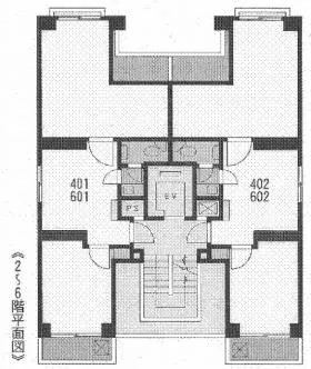 新宿ガーデンビルの基準階図面