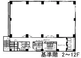 朝日生命恵比寿ビルの基準階図面