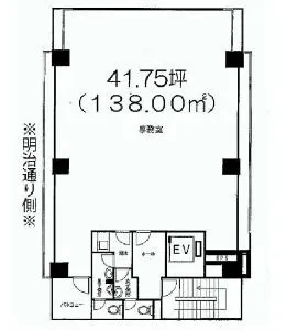 土屋渋谷ビルの基準階図面