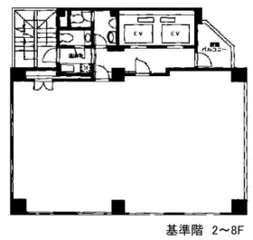翔和多町ビルの基準階図面
