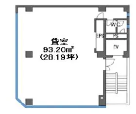 神田前原ビルの基準階図面
