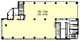 東京日産西五反田ビルの基準階図面
