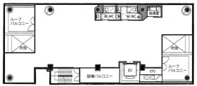 上野の森ファーストビルの基準階図面