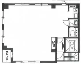 クレストビルの基準階図面
