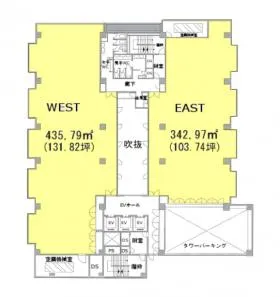 東京日産台東ビルの基準階図面