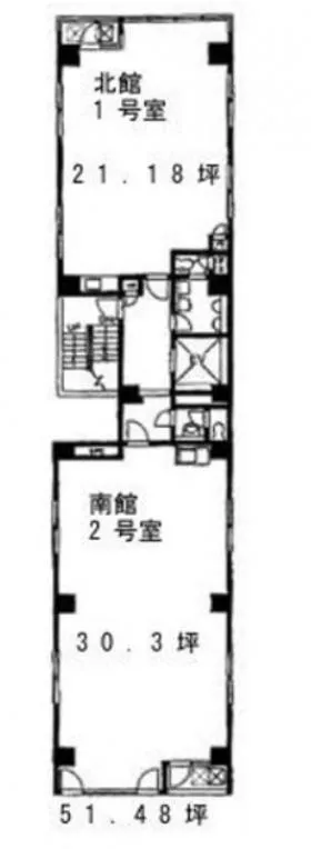 第5氏家ビルの基準階図面