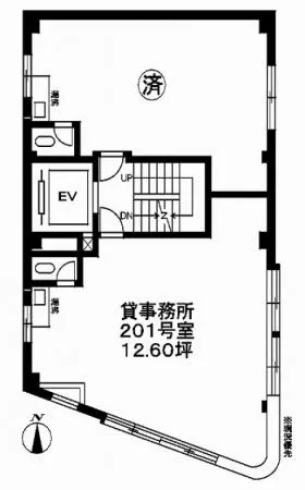 岩坂ビルの基準階図面