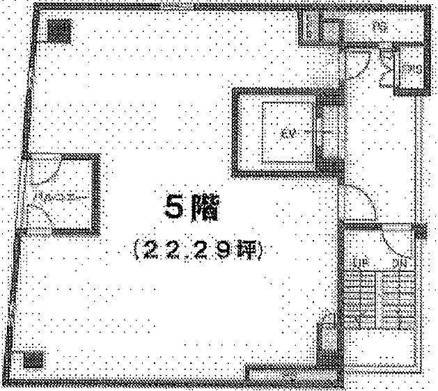 上野ソシアルビル 5F 22.29坪（73.68m<sup>2</sup>） 図面
