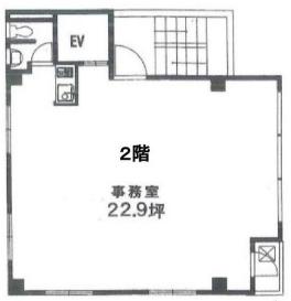 橋本ビル 2F 22.9坪（75.70m<sup>2</sup>） 図面
