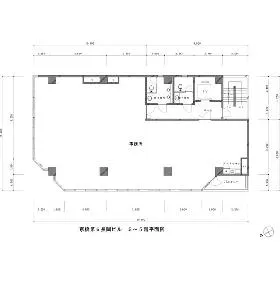 トーエイ八丁堀(旧:京橋第六長岡)ビルの基準階図面