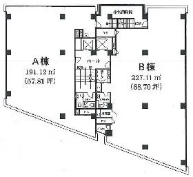 東照ビルディングの基準階図面