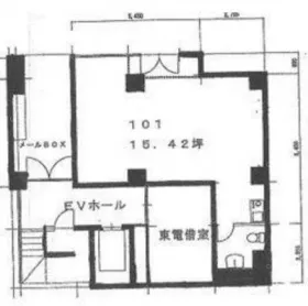 本池田第2ビルの基準階図面