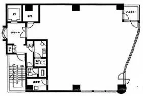 ビリーヴ新宿ビルの基準階図面
