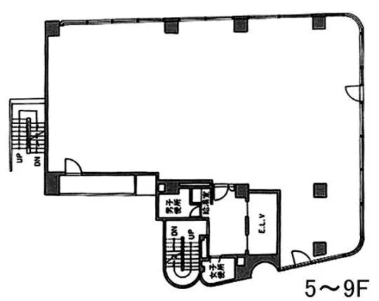 新宿通東洋ビルの基準階図面