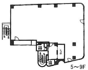 新宿通東洋ビルの基準階図面