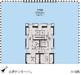 大崎センタービルの基準階図面