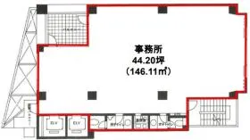 SHIBUYA EAST BLDGビルの基準階図面