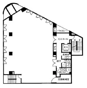 石山ビルの基準階図面