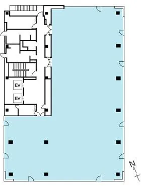 野村不動産西新宿共同ビルの基準階図面