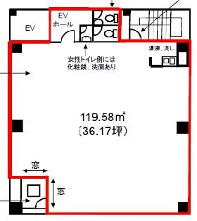 アクア神田ビルの基準階図面