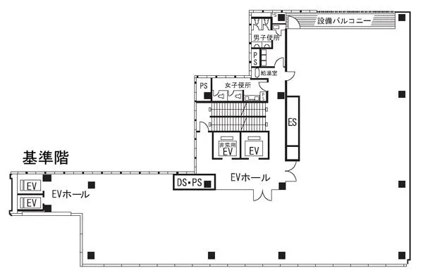 京橋創生館ビルの基準階図面