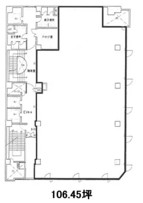 東新宿ビルの基準階図面