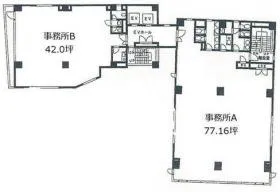 コア本郷ビルの基準階図面
