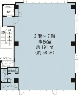 KDX岩本町ビルの基準階図面
