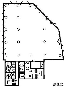 岩波神保町ビルの基準階図面