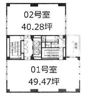 ラ・ベルティ新宿の基準階図面