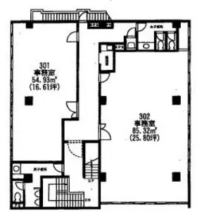 新宿山崎ビルの基準階図面