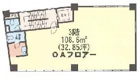第1川端ビルの基準階図面