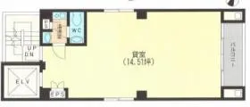 東信入船ビルの基準階図面