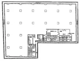 朝風2号館ビルの基準階図面