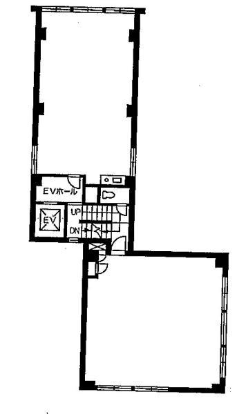 ビッグウエストビル1号館 4F 14.65坪（48.42m<sup>2</sup>）：基準階図面