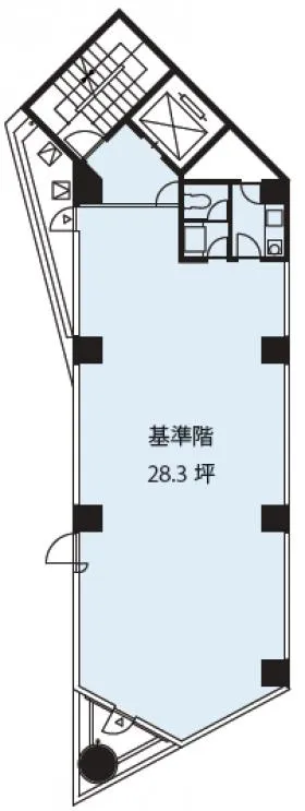 永昌高輪台ビルの基準階図面