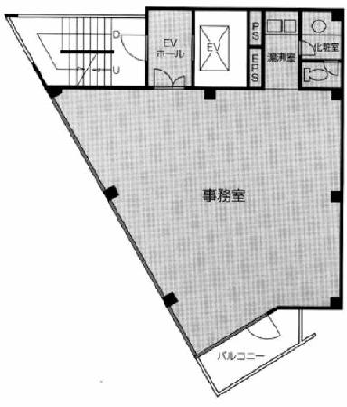 A・Plaza御茶の水ビル 6F 23.45坪（77.52m<sup>2</sup>）：基準階図面