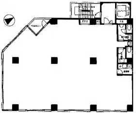 TQ東神田(旧:トーシン東神田)ビルの基準階図面