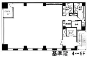 JS渋谷ビルの基準階図面