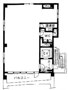 クラウン高橋ビルの基準階図面