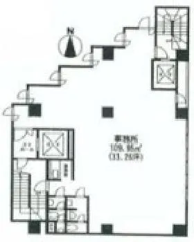 岡本LKビルの基準階図面
