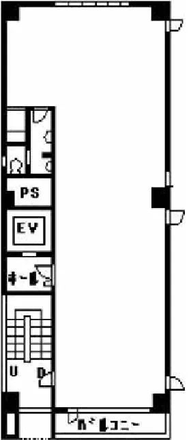 京橋伸和ビルの基準階図面