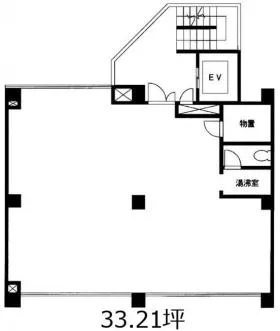 コア原宿ビルの基準階図面